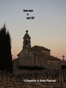 Sonnenuntergang am 24.12.2014 in Saint Pantaléon